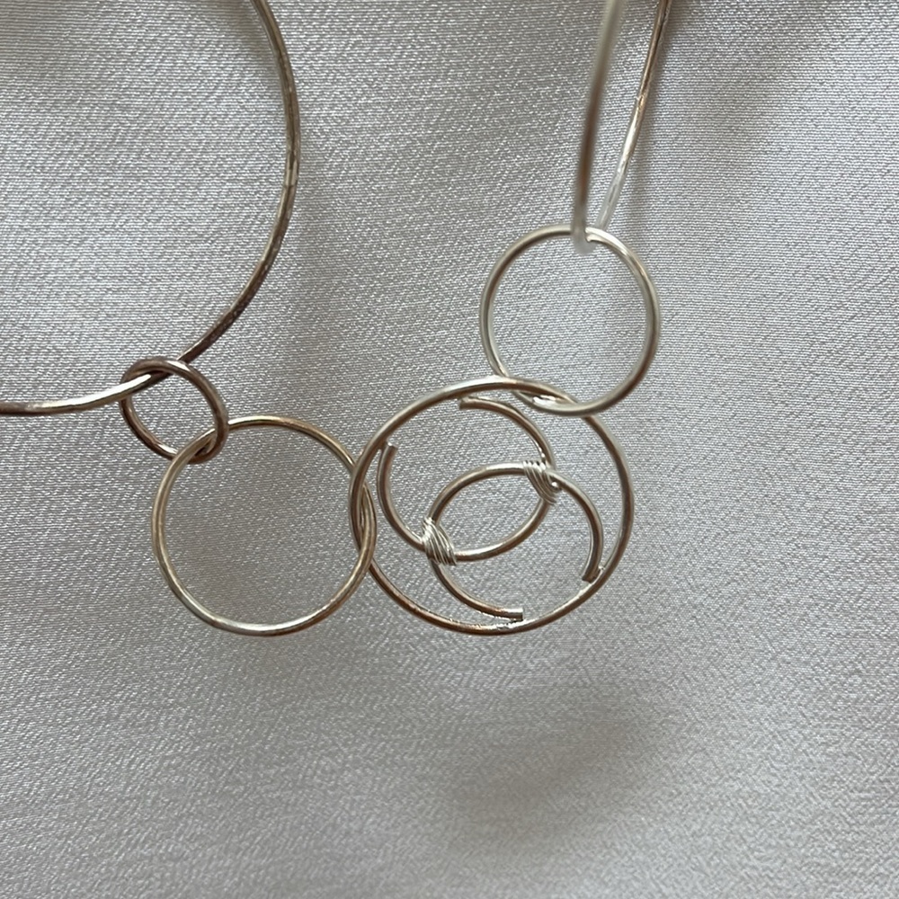 Silver CHANEL circular chain necklace Vintage - Picture 3 of 6